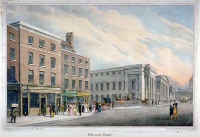 Calle Aldersgate, Ciudad de Londres de Nathaniel Whittock