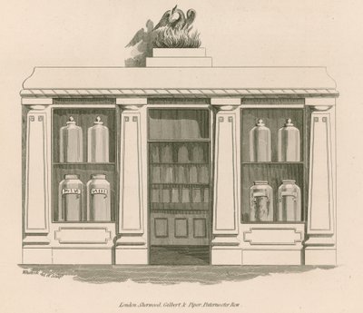 Tienda de químicos, Great Russell Street, Bloomsbury de Nathaniel Whittock