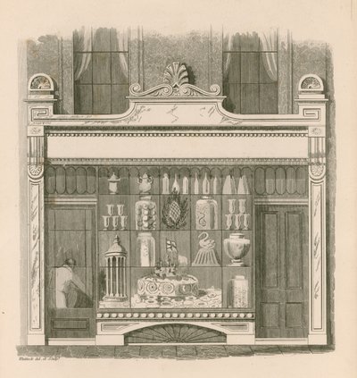 Diseño de fachada de tienda en estilo italiano de Nathaniel Whittock