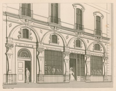 Frente de tienda para Fortnum and Mason, No 182 Piccadilly, Londres de Nathaniel Whittock
