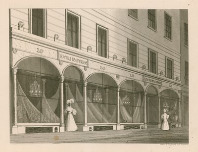 Frente de tienda para Messrs Everington, almacén de chales de la India, 10 Ludgate Street, Londres de Nathaniel Whittock