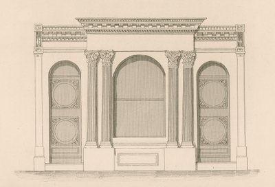 Fachada de la tienda de vinos y licores del Sr. Maber, Tyndale Place, Islington de Nathaniel Whittock