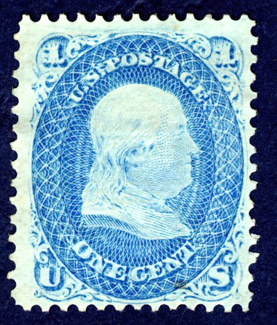 1c Franklin F Grill único de National Bank Note Company