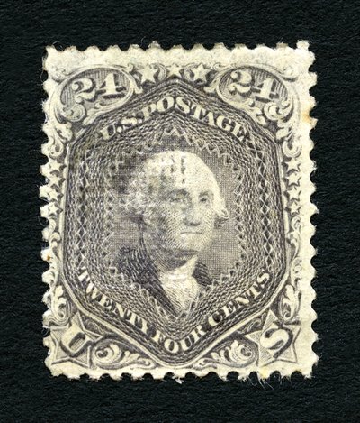 24c Washington F Grill single de National Bank Note Company