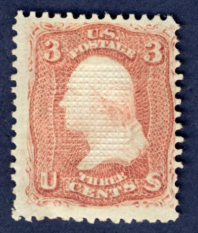 3c Washington E Grill single, 1868 de National Bank Note Company