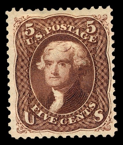 Reemisión de 5c Thomas Jefferson de National Bank Note Company