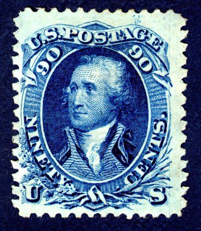 90c Washington F Grill único, 1867-1868 de National Bank Note Company