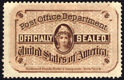 Sello de la oficina de correos, 1877 de National Bank Note Company