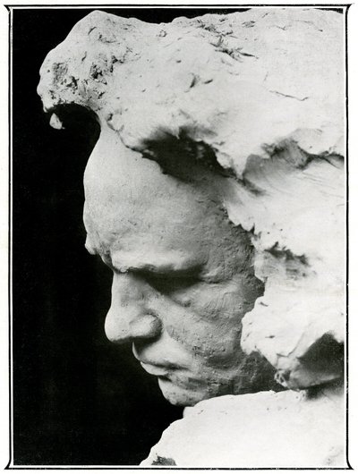 Perfil de Ludwig van Beethoven (1770-1827), detalle de un busto de bronce de Naum Aronson