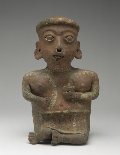 Figura Femenina, Parte de una Pareja Sentada, 300 AC-300 DC de Nayarit Nayarit