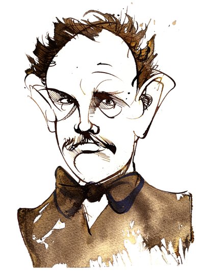 Richard Strauss, compositor y director alemán (1864-1949); caricatura de Neale Osborne