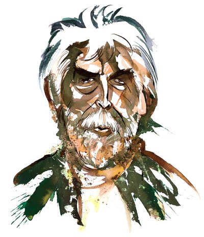 Sir Harrison Birtwistle (caricatura en color) de Neale Osborne