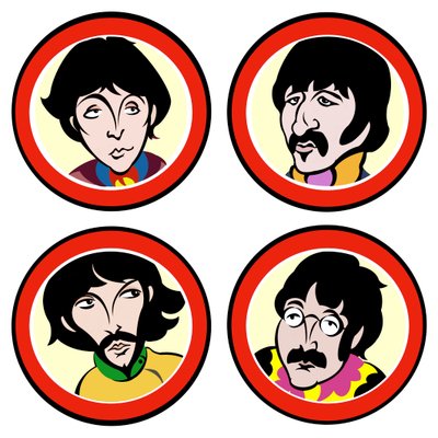 The Beatles, 2004 (tinta, revisión digital 2023) de Neale Osborne