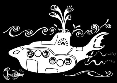 Yellow Submarine, 2004 (tinta, revisión digital 2023) de Neale Osborne