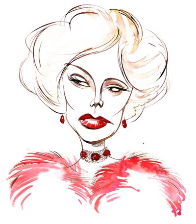Zsa Zsa Gabor, actriz húngaro-estadounidense de Neale Osborne
