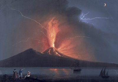 Nápoles: Erupción del Vesubio, 22 de octubre de 1822 de Neapolitan School