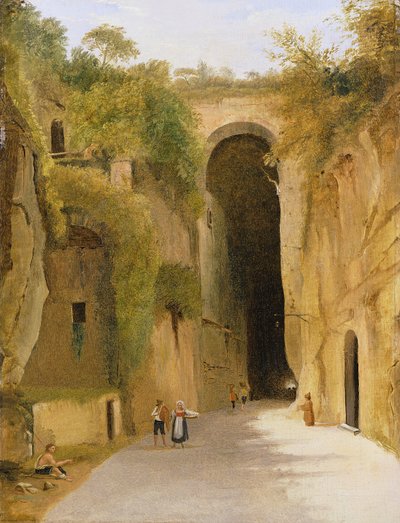 La Crypta Napoletana, debajo de la colina Posillipo, Nápoles, c.1840 de Neapolitan School