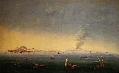 El puerto de Nápoles de Neapolitan School