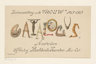Plano de la exposición La mujer, 1813-1913 (título en el objeto) de Nelly Bodenheim (signed by artist)