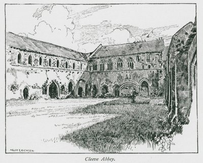 Abadía de Cleeve (litografía) de Nelly Erichsen