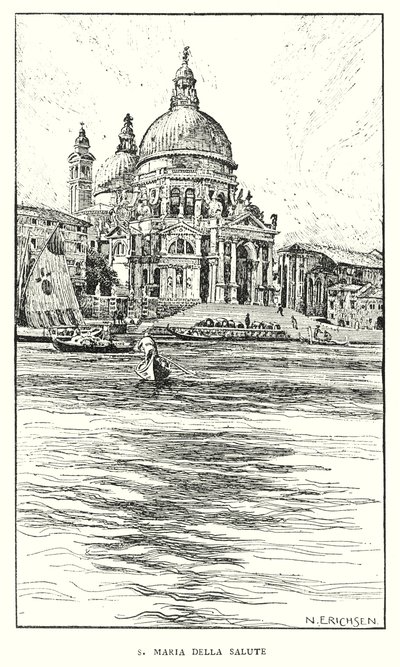 S Maria Della Salute (litografía) de Nelly Erichsen