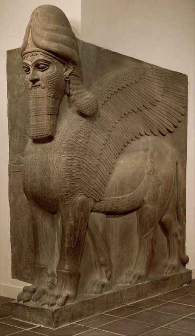León alado con cabeza humana (lamassu), c.883-859 a.C. de Neo Assyrian