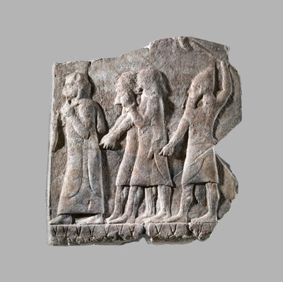 Relieve: procesión de cautivos, c.704-681 a.C. de Neo Assyrian