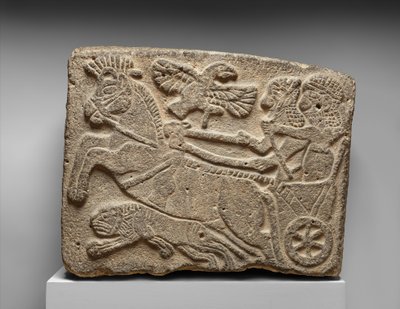Relieve ortostático: escena de caza de leones, c. siglo IX a.C. de Neo Hittite Neo Hittite