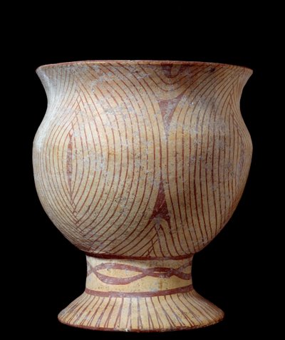 Era neolítica: jarrón de cerámica de Neolithic Neolithic