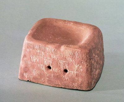 Soporte de jarrón usado como quemador de perfume, Cultura Chasseen, 3000-2500 a.C. (cerámica) de Neolithic Neolithic