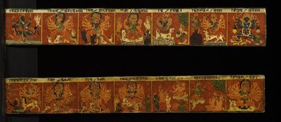 Un par de cubiertas de manuscrito Devimahatmya de Nepalese School