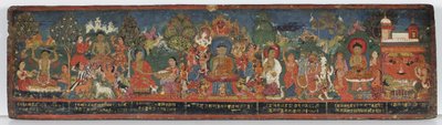 Cubierta de manuscrito budista de Nepalese School