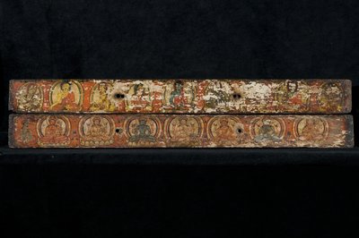 Par de cubiertas de manuscrito de Nepalese School