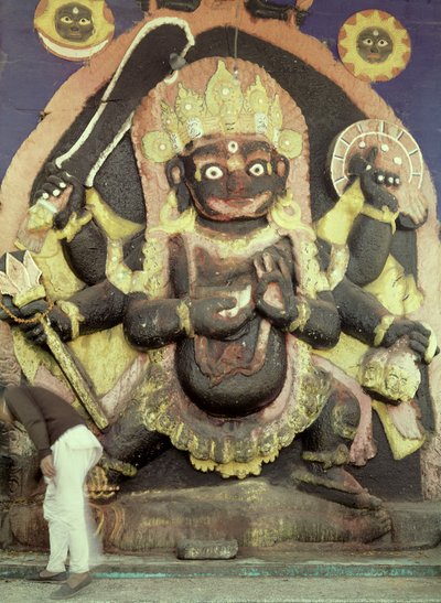 Relieve de Kali en Durbar Square de Nepalese School