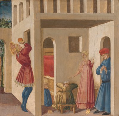 Escena de la Leyenda de San Nicolás de Bari de Neri di Bicci
