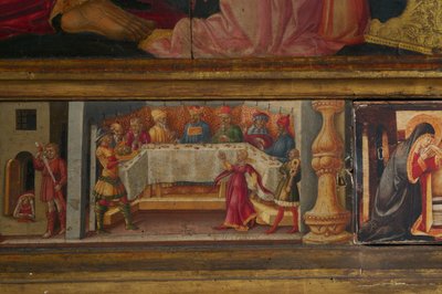 (detalle) de la Coronación de la Virgen de Neri di Bicci