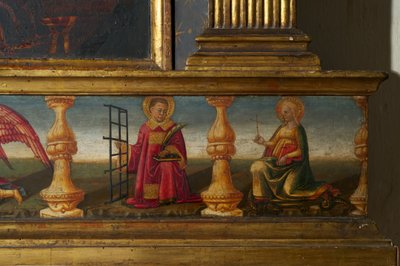 (detalle) de la Coronación de la Virgen de Neri di Bicci