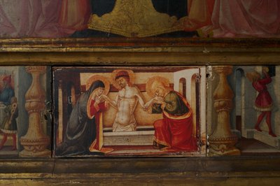 (detalle) de la Coronación de la Virgen de Neri di Bicci