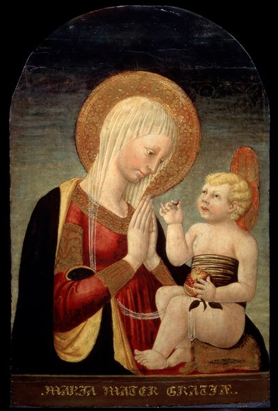 Madonna y el Niño con Granada, siglo XV de Neri di Bicci