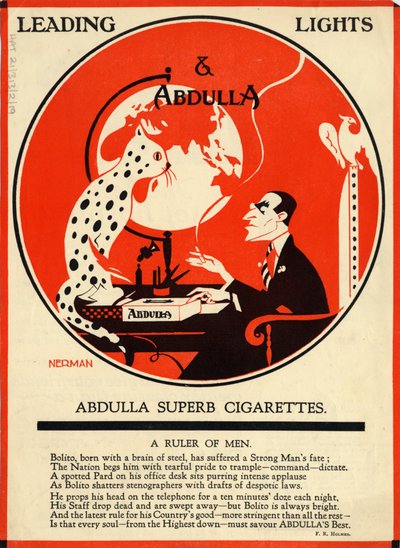 Cigarrillos Abdulla, años 1920 de Nerman