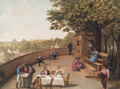 En el Bockkeller de Viena-Nußdorf de Leopold Blonder