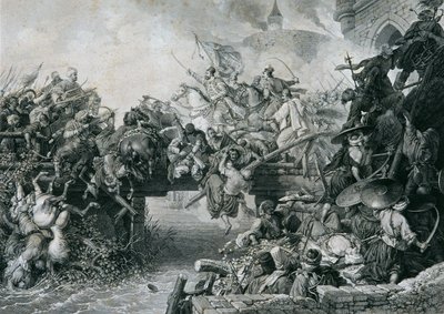 Ausfall Zrinys vor der Festung Szigetvár de Leopold Blonder