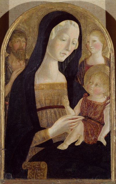 Virgen con el Niño y los santos Juan Bautista y María Magdalena, obra de Neroccio de Bartolomeo de