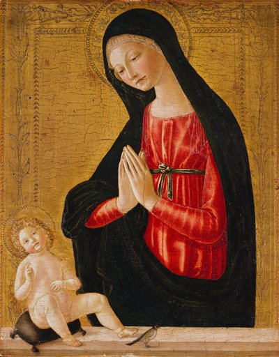 La Madonna adorando al Niño de Neroccio di Landi