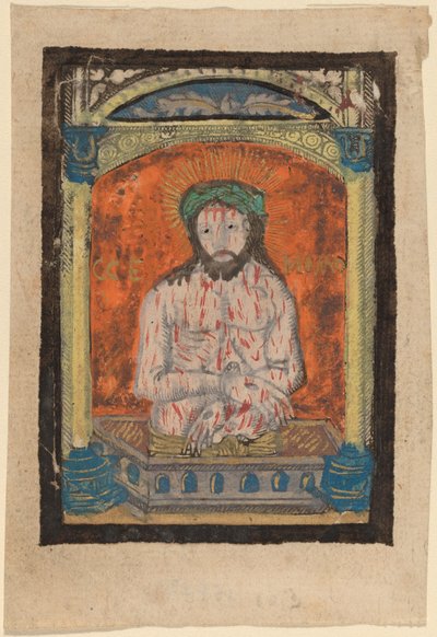 Cristo como el hombre de dolores de Netherlandish 15th Century