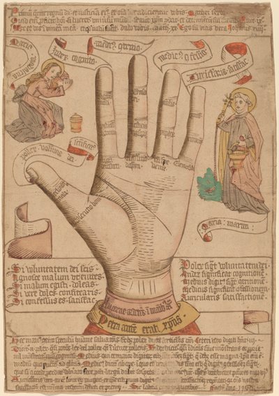 La Mano como el Espejo de la Salvación de Netherlandish 15th Century