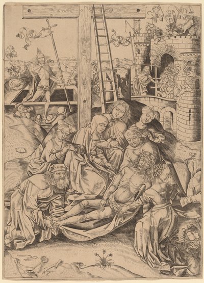La lamentación de Netherlandish 15th Century