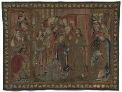 Cristo y la mujer sorprendida en adulterio de Netherlandish 16th Century