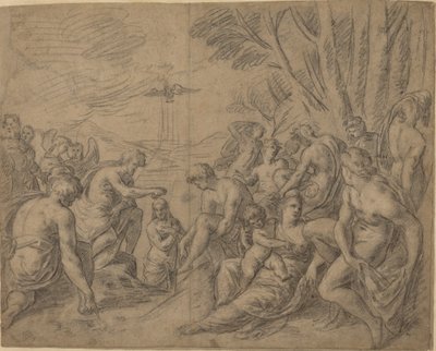 El bautismo de Cristo de Netherlandish 16th Century