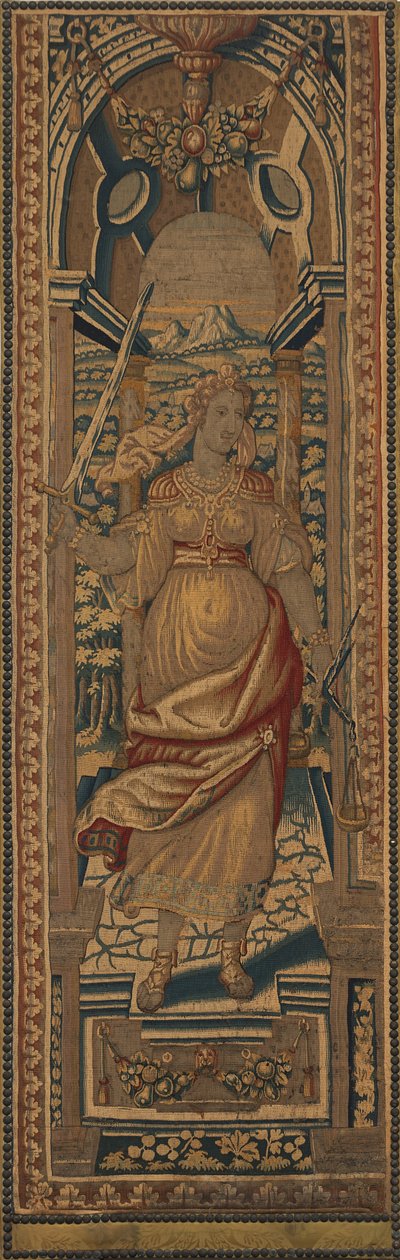 Las cuatro virtudes cardinales: Justicia de Netherlandish 16th Century